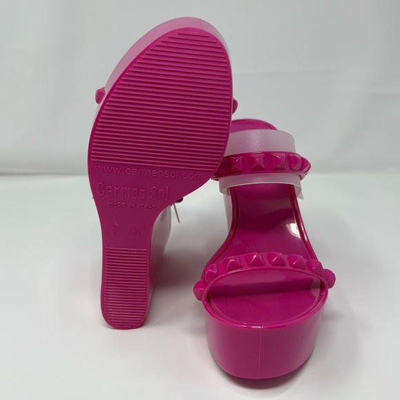 NWT Carmen Sol Tonino Wedge in Fuschia - Picture 10 of 14